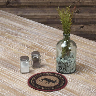 Cumberland Stenciled Moose Braided Jute Trivet 8